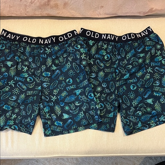 Old Navy Blue and Teal Boys' Sleep Shorts - Picture 1 of 3